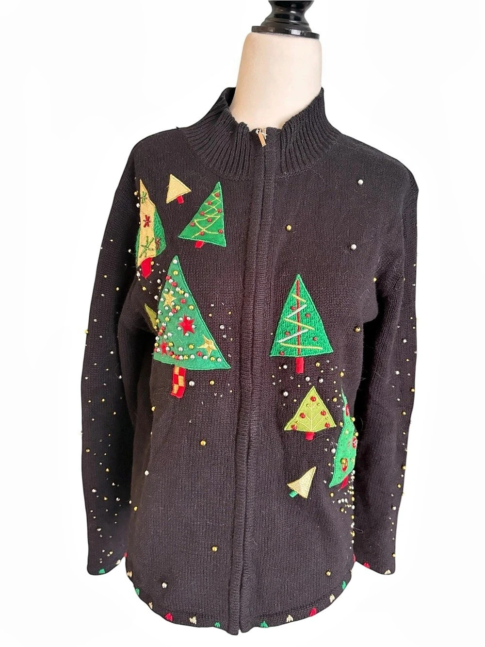 Studio Joy Christmas zip up sweater